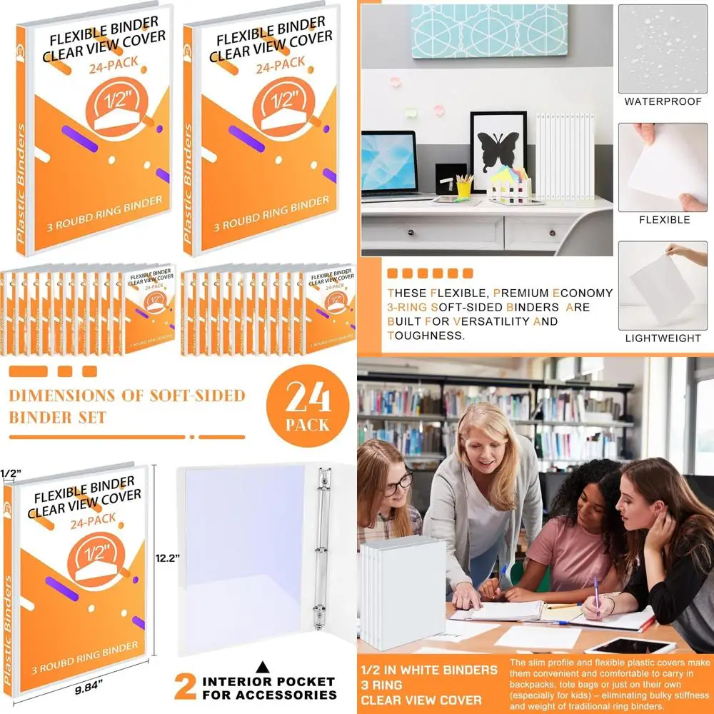 24-Pack 1/2 Inch Wh…