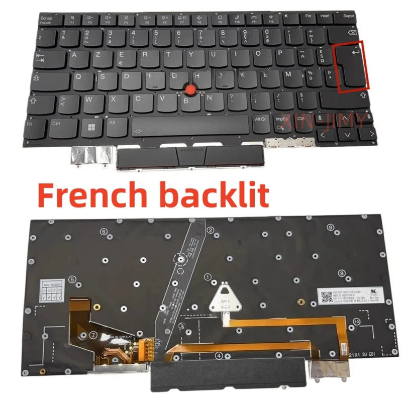 French backlit Laptop Keyboard For Lenovo Thinkpad X1 Yoga 6th Gen 2021 Type 20XY 20Y0
