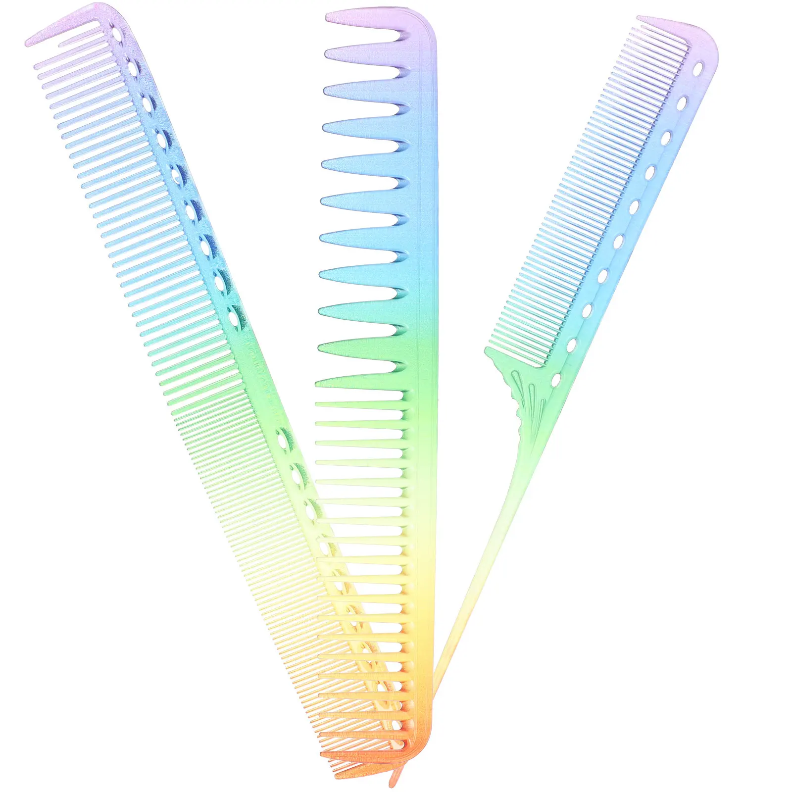 3Pcs Haircut Comb Salon Styling Hairdressing Hair Comb Colorful Heat Resistant Comfortable Grip Salon Barber Supply view 3