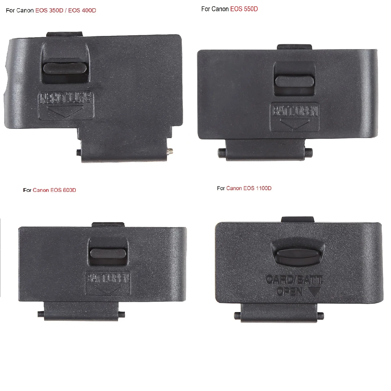 Replacement  Battery Compartment Cover For Canon EOS 350D/EOS 400D/EOS 550D/EOS 600D/EOS 1100D Camera Repair Parts Cover Lid Cap