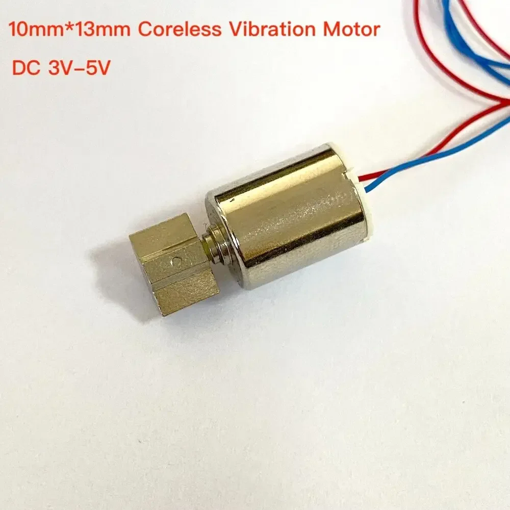 2pcs 1013 10*13mm Tiny 10mm DC 3V-6V 5V Coreless Vibration Motor Micro Vibrator Long Cable DIY Toy Model Beauty Massager