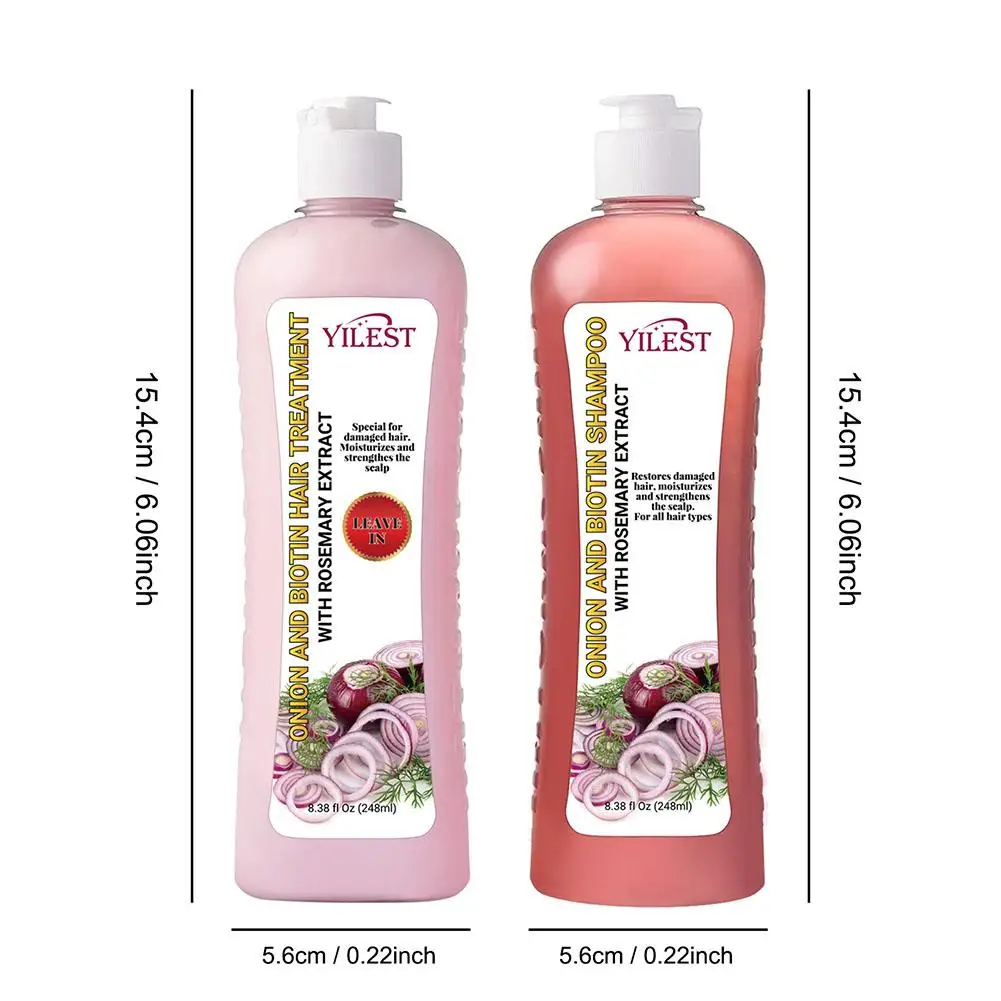 Onion Biotin And Rosemary Shampoo And Treatmentt Set Silicone Free Shampoo All Hair Types Conditioner Hair Care Anti Hair Shampo