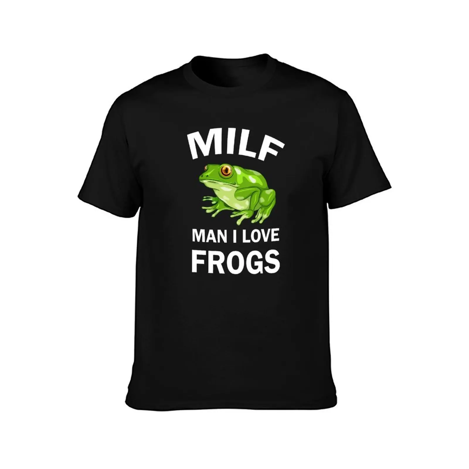 Man i love frogs bumper funny T-Shirt Work Short Sleeve Cotton Top T-Shirt
