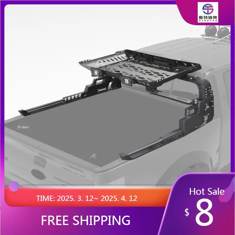 

Deren High QualityNew Anti-rolling Pickup Truck Universal Gantry Stainless Steel Anti-Rolling Rack for Ranger BT50 F150