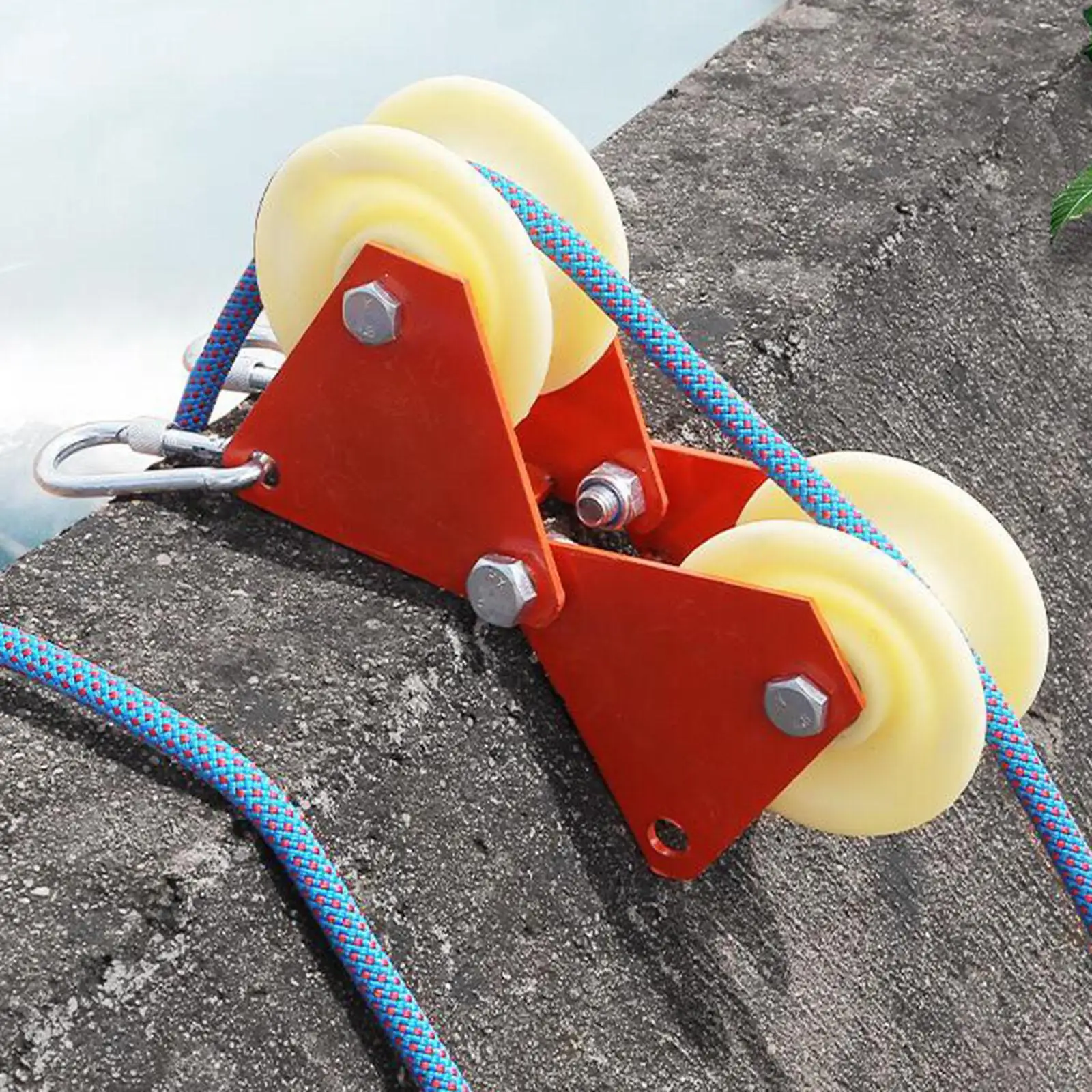 

Outdoor Rock Climbing Hiking Rope Edge Protection Guard Wheel Equipment