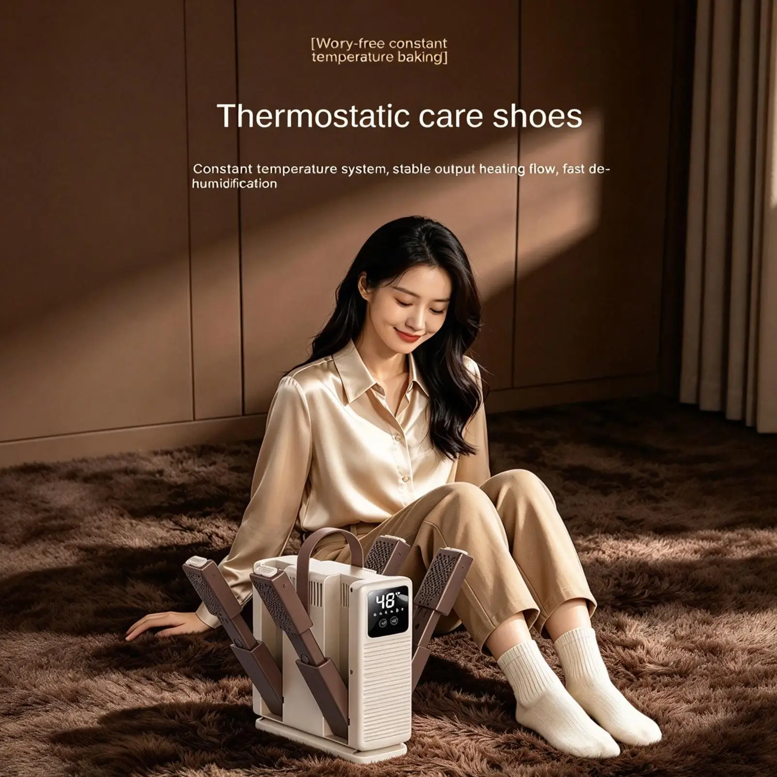 Boot Dryer 150W Foldable Timer Digital Display Heater Rack Boot Dryer Footwear Warmer Device For Home Apartment Hotel Laundry