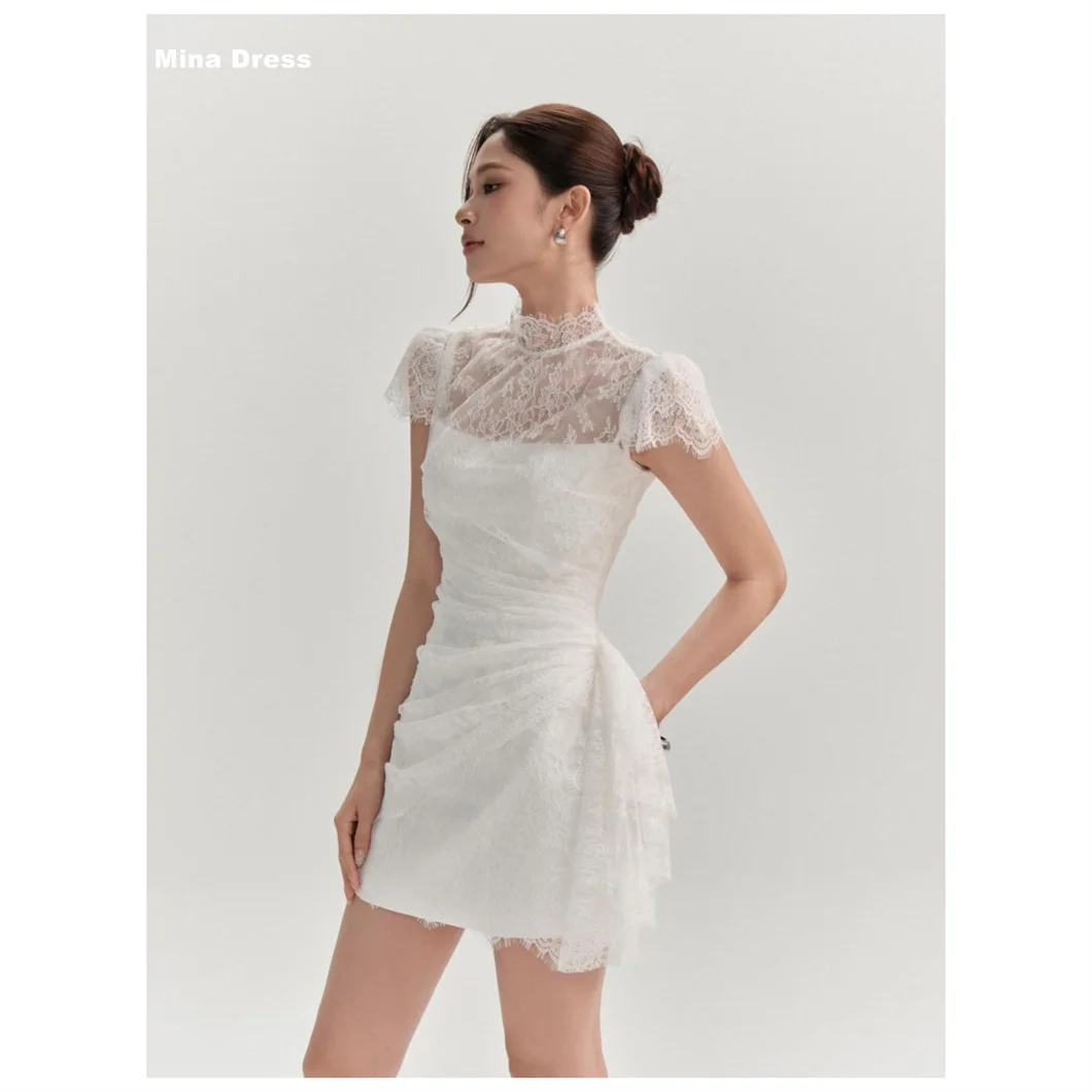 

Mina Customized Black Prom Dress Round Neck Women Evening Dress Short Style Elegant Party Dresses Woman Special Occasions Gala