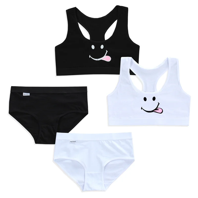 Children's Bra Set Vest Underwear Young Girls' Sports Bra Student Vest Girl Wrap Chest 8-15Y Bra And Panty Sets