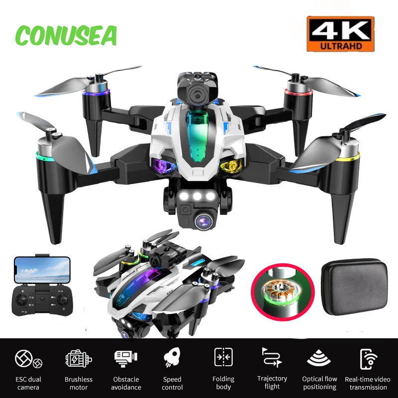 

S173 4K Camera Drones Brushless Optical Flow Quadcopter Intelligent Obstacle Avoidance Drone Helicopter Remote Control Mini Dron