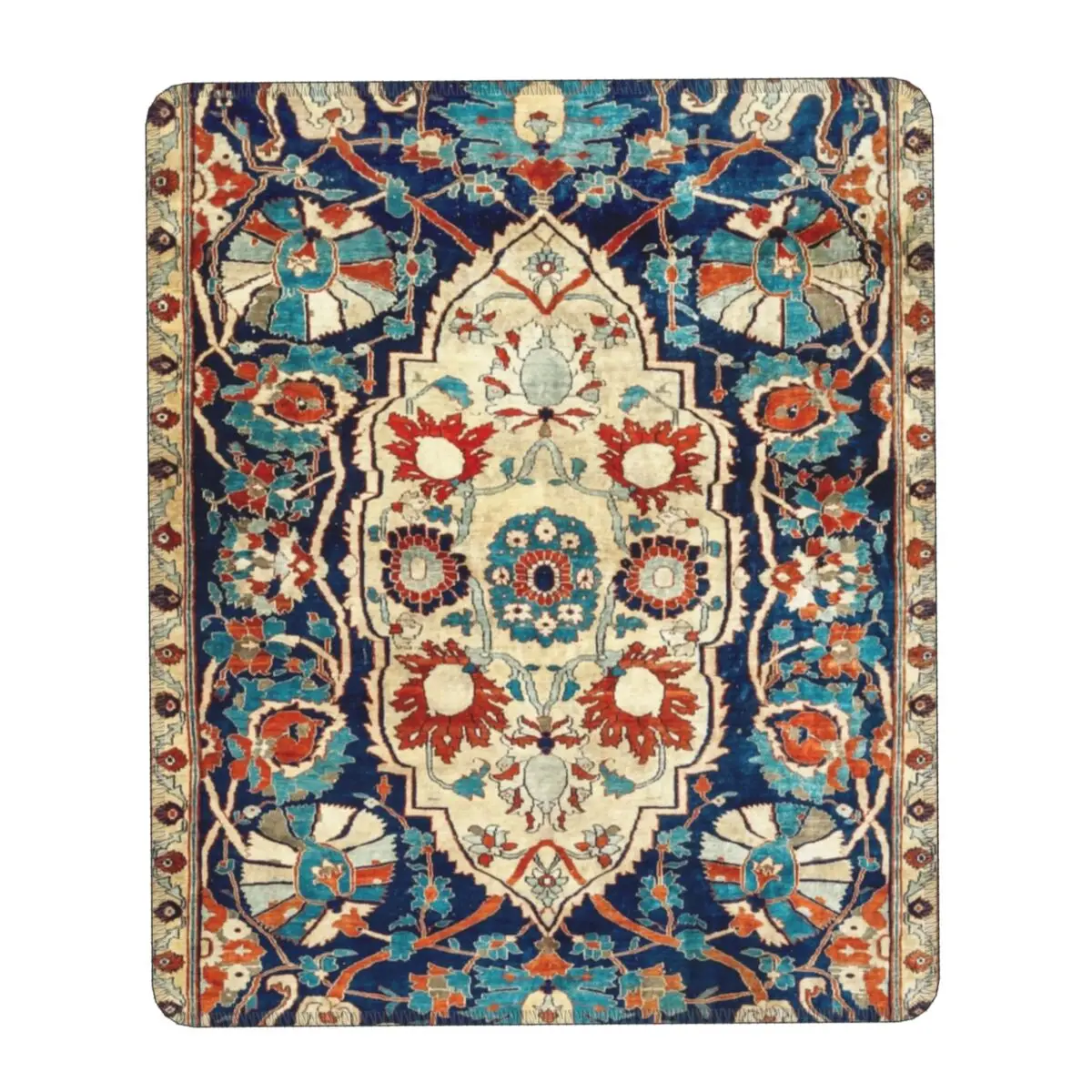 Vintage Bohemian Persian Carpet Gamer Mouse Pad Non-Slip Rubber Lockedge Mousepad Boho Ethnic Kilim Office Computer Table Mat