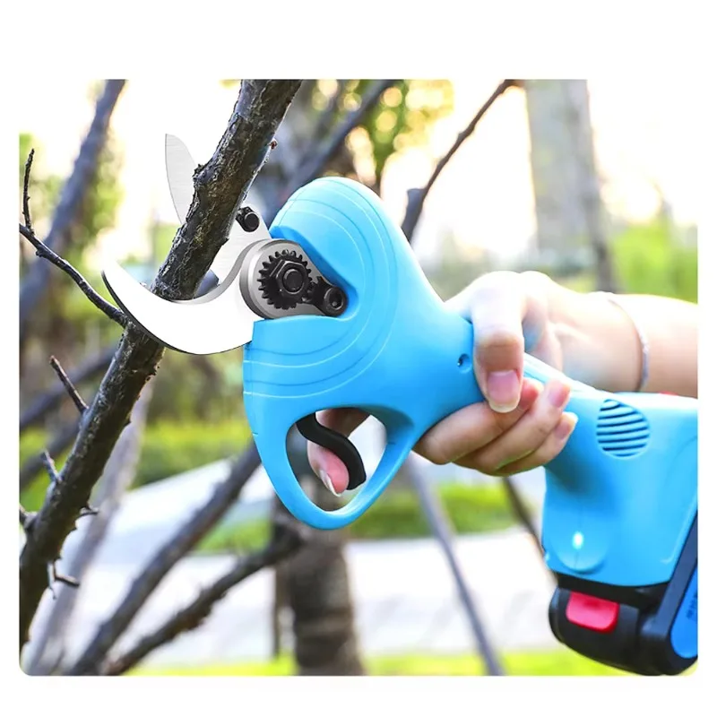 

SC-8602 Li-ion Battery Powered Cordless Electric Pruning Operated Tree Prunner Cutting Scissors Pruner Shears