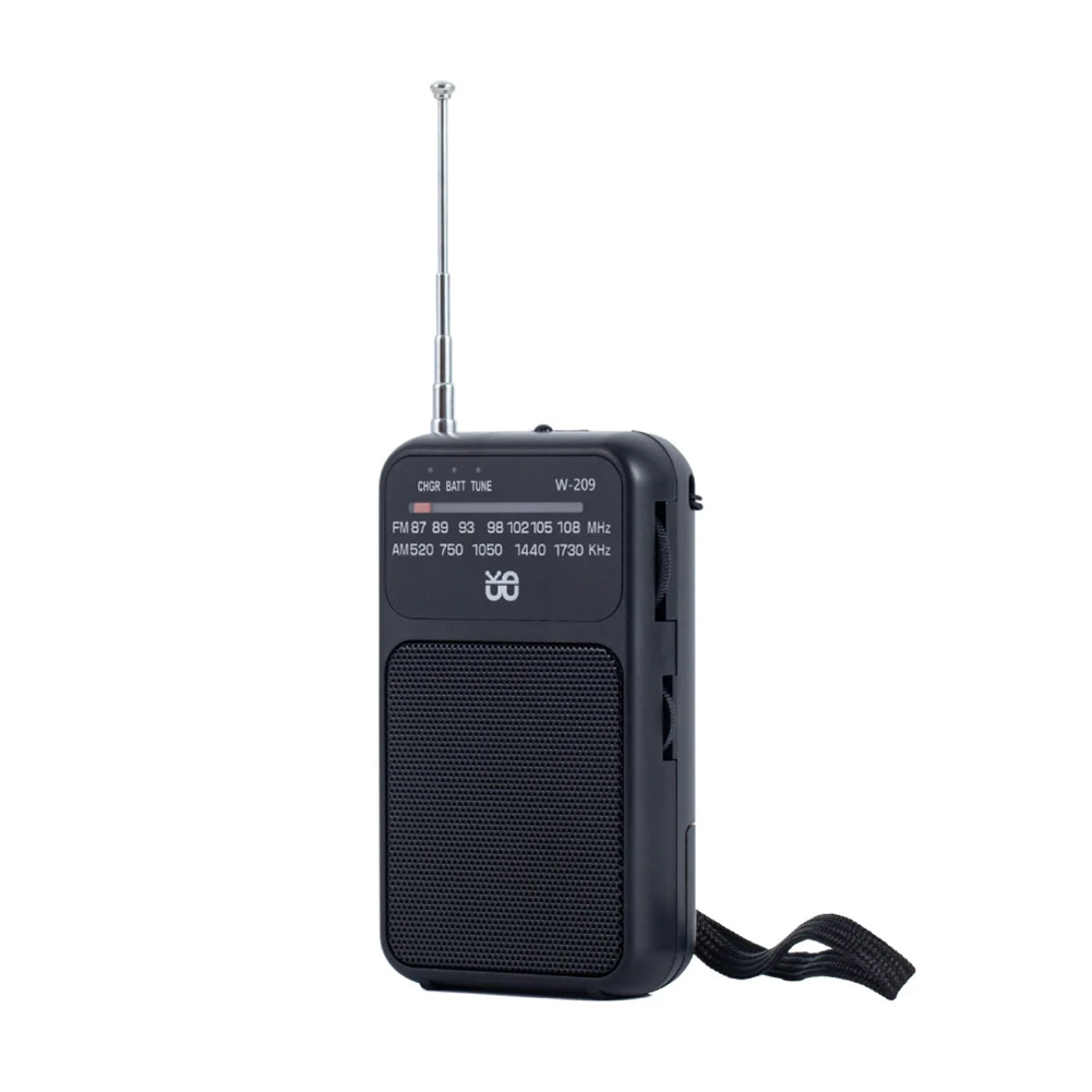 

Rechargeable For Outdoor Radio with Built In Flashlight Compact Size for Hiking and Camping FM and AM Dual Band Reception