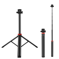 PULUZ 2m Aluminum Alloy Broadcast Fill Light Bracket Telescopic Tripod 1/4 Screw Extend Mount For Phone Selfie Vlog Camera