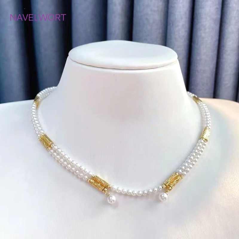 18K Gold Plated Magnetic Suction Tube Beads,Spacer Beads For Jewelry,DIY Necklace Bracelet Accessories,Materials For Jewelry