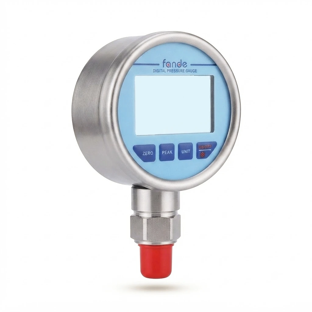 2000/2500 Bar Digital Pressure Meter M20×1.5 0.5%FS Accuracy Ultra High Pressure Hydraulic Testing 4½ Digit LCD