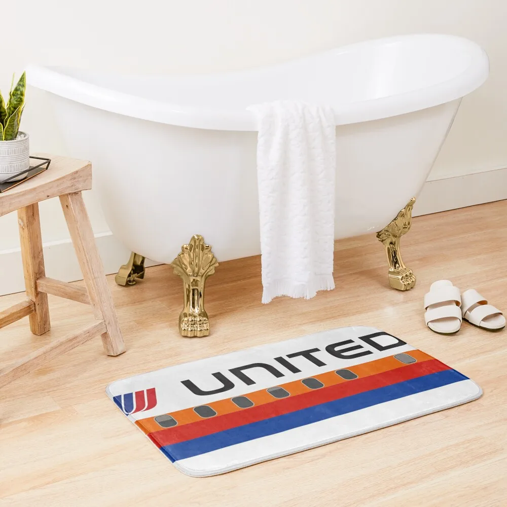 

Plane Tees - United Airlines (Saul Bass) Bath Mat Carpet In The Bathroom DoorFor The Door Carpet For Bath Non-Slip Bathroom Mat