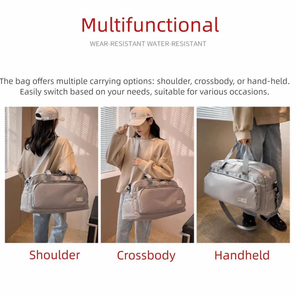 

Expandable Travel Duffel Bag Large Capacity Waterproof Travel Luggage Bag Wear Resistant Dry-wet Separation