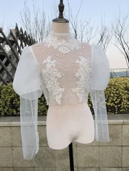 GOHYPDUG  Bridal Bolero Shawl Wedding Accessories Wedding Jacket Shrug Custom Made Long Sleeve Bridal