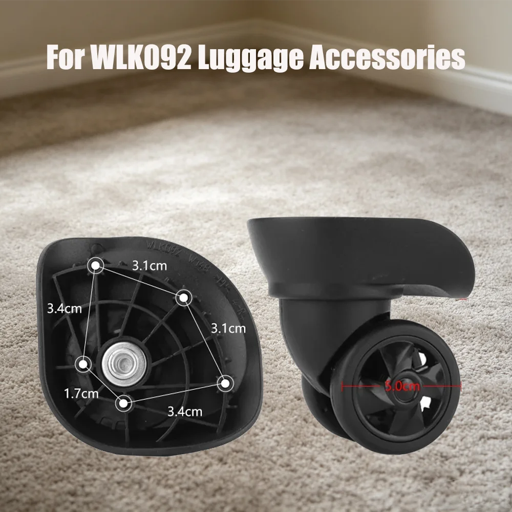 For WLK092 Trolley Suitcase Repair Accessories 360 Silent Rotation Luggage Wheel Durable Wearproof Universal Rubber Caster