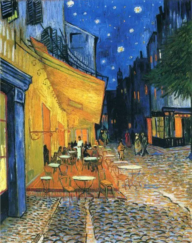 Cafe Terrace at Night,1888 by Vincent Van Gogh Canvas Wall Art Oil Painting for Home Decor Hand Made Famous Artwork Reproduction