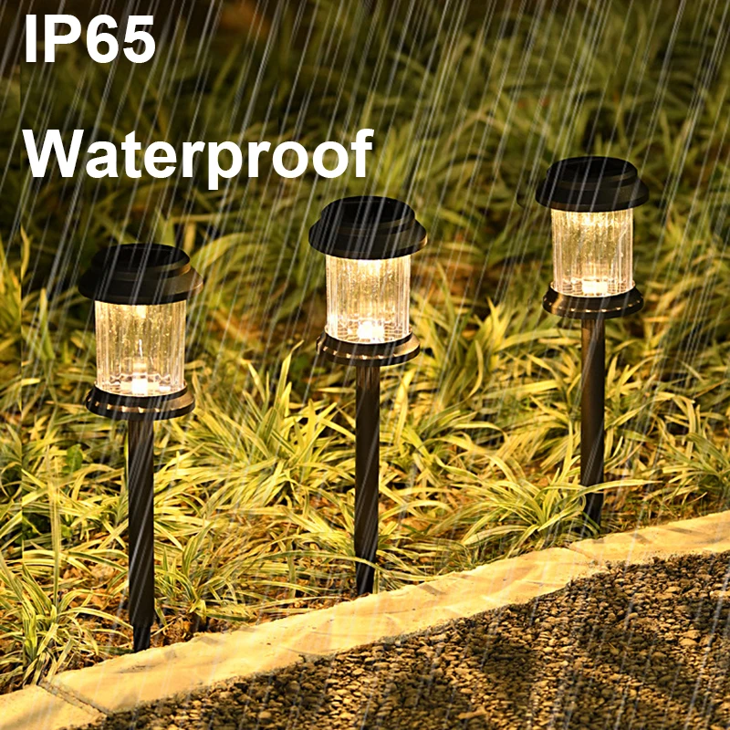 Solar Lights Solar Lawn Lights Outdoor Waterproof Solar Stake Lights for Pathway Garden Yard Path Walkway Driveway Lawn Decor