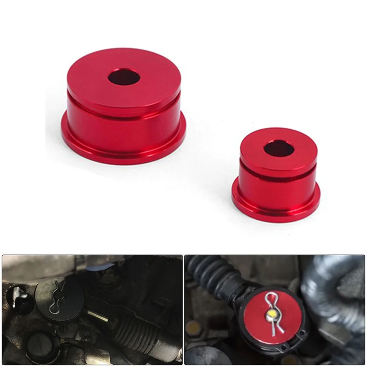 Car Modified Gear Lever Shift Lever Cable Bushing Red Shifter Cable Bushings Kit for Honda Civic SI 02 03 04 05 EP3 Rsx