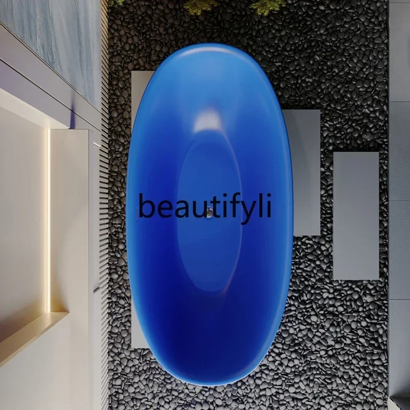 حوض استحمام أكريليك YH3 أزرق مستقل متكامل عازل للحرارة لون مخصص