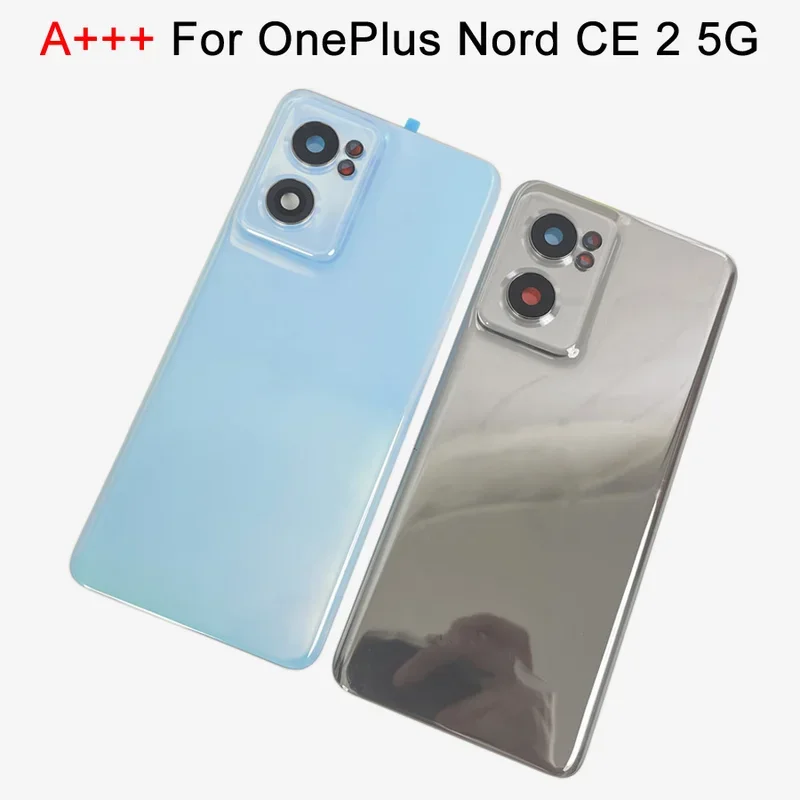 Battery Cover Rear Door Panel Housing Case For OnePlus Nord CE 2 5G IV2201 Back Cover with Camera Lens Replacement Parts