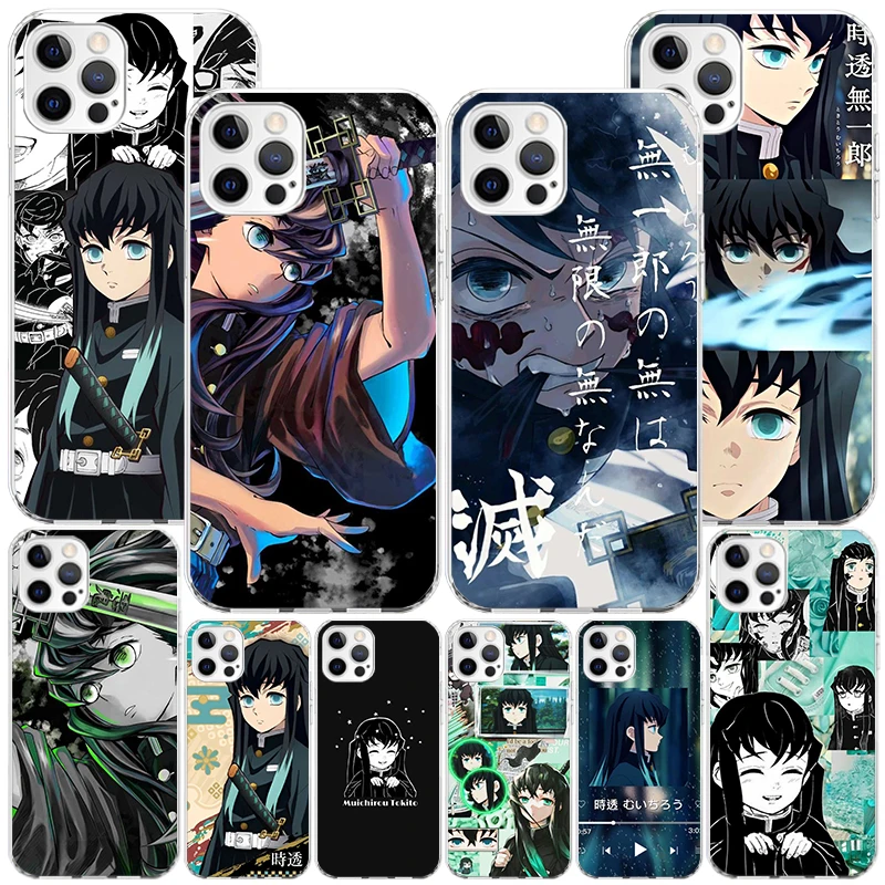 Demon Slayer Tokitou Muichirou Phone Case For Apple iphone 16 15 14 13 12 11 Pro Max SE X XS XR 7 + 8 Plus Print Soft Cover Fund