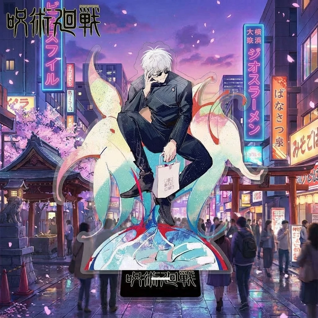 

Акриловая подставка в стиле аниме дзюдзюцу кайсен, 10 см, большая акриловая подставка Gojo Satoru Geto Suguru, украшение для рабочего стола, товары в стиле аниме