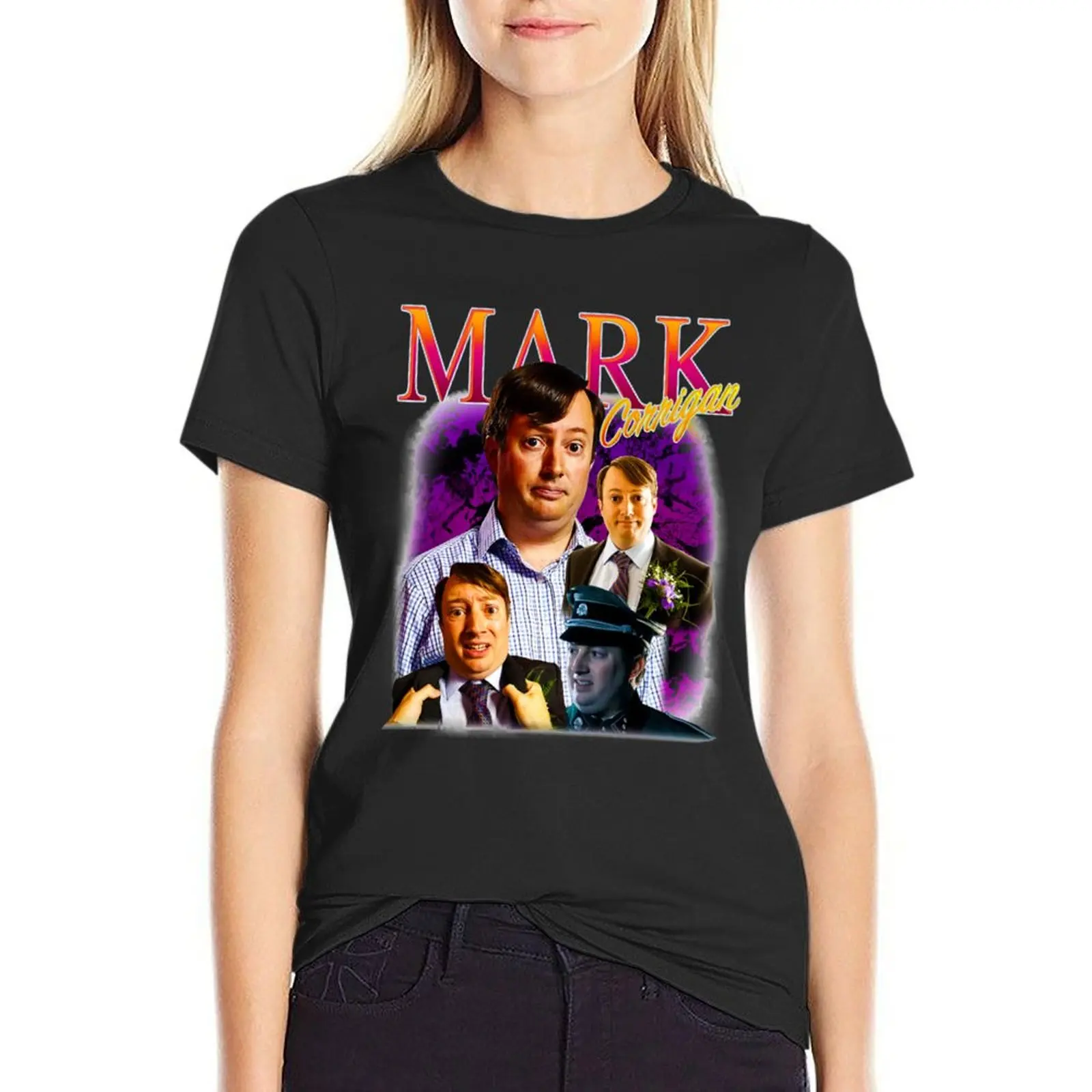 

Mark-Corrigan-From-Peep-Show-Homage T-Shirt cute tops korean fashion blacks tops t shirt for Women