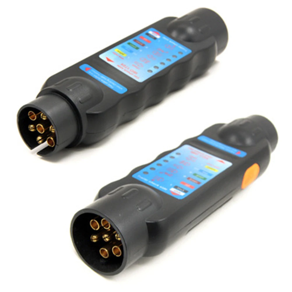

trailer plug tester, 7 way trailer plug tester, 7 way plug tester, 7 pin trailer tester, trailer test,