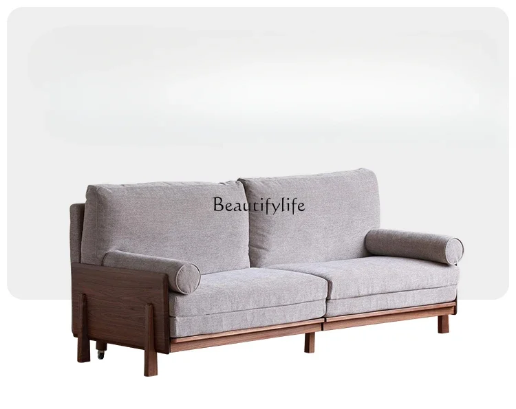 

FG40Solid Wood Sofa Bed Split Pull Foldable Dual-Purpose Living Room Multi-Functional Small Apartment Retractable