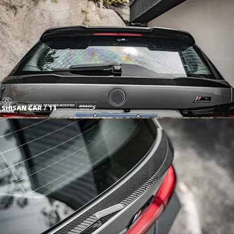 자동차 테일 윙 탑 스포일러 루프 탄소 섬유 트렁크 스플리터, BMW M3 G81 3 시리즈 G21 투어링 스포일러 2021 + M4 스타일 자동차 테일 윙 탑 스포일러 루프 탄소 섬유 트렁크 스플리터, BMW M3 G81 3 시리즈 G21 투어링 스포일러 2021 + M4 스타일