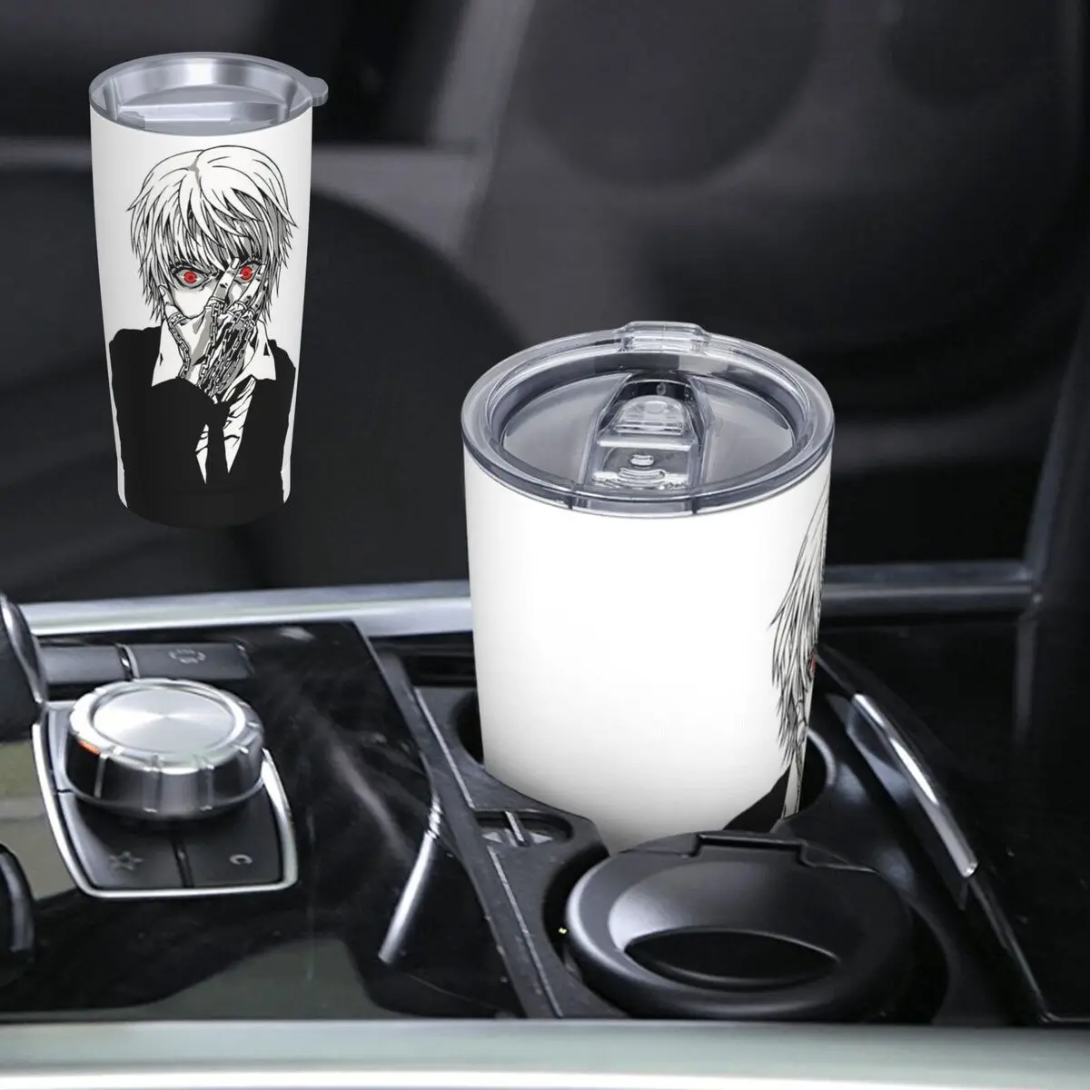 Anime Tokyo Ghoul Kaneki Ken Stainless Steel Tumbler Vacuum Insulated Mug Thermal Cold Bottle Straw With Lid 20oz