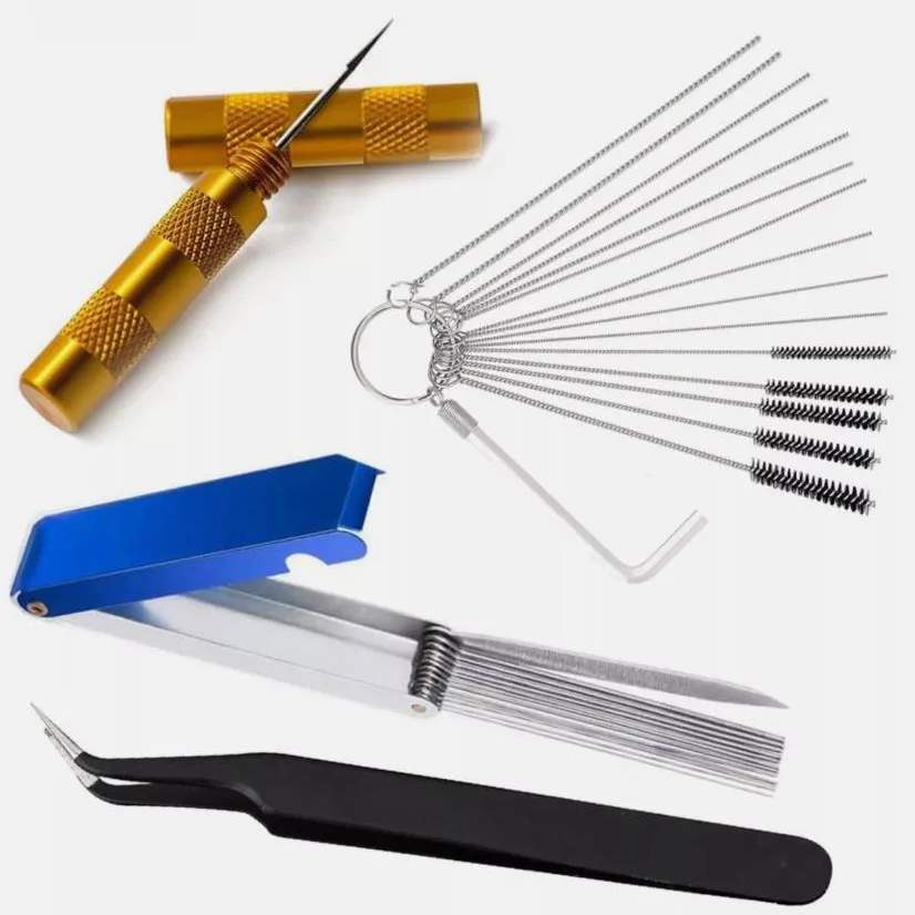 

31pcs Carburetor Carbon Dirt Jet Remove Clean Needles Brushes Tool Kits For Automobile Motorcycle ATV Welder Carb Chainsaw