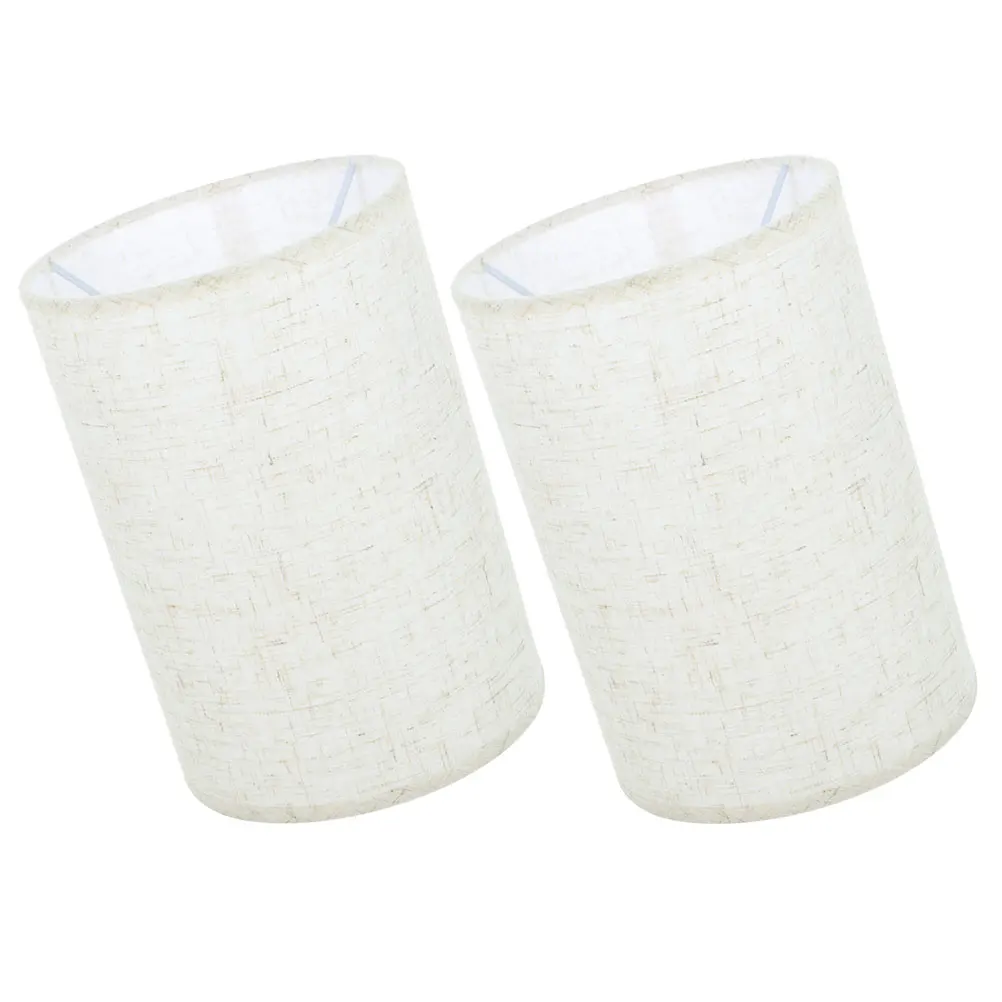 

2pcs Round Table Lamp Shade Linen Small Replacement Floor Drum Lampshades Wall Light Cover Indoor Lighting Accessories