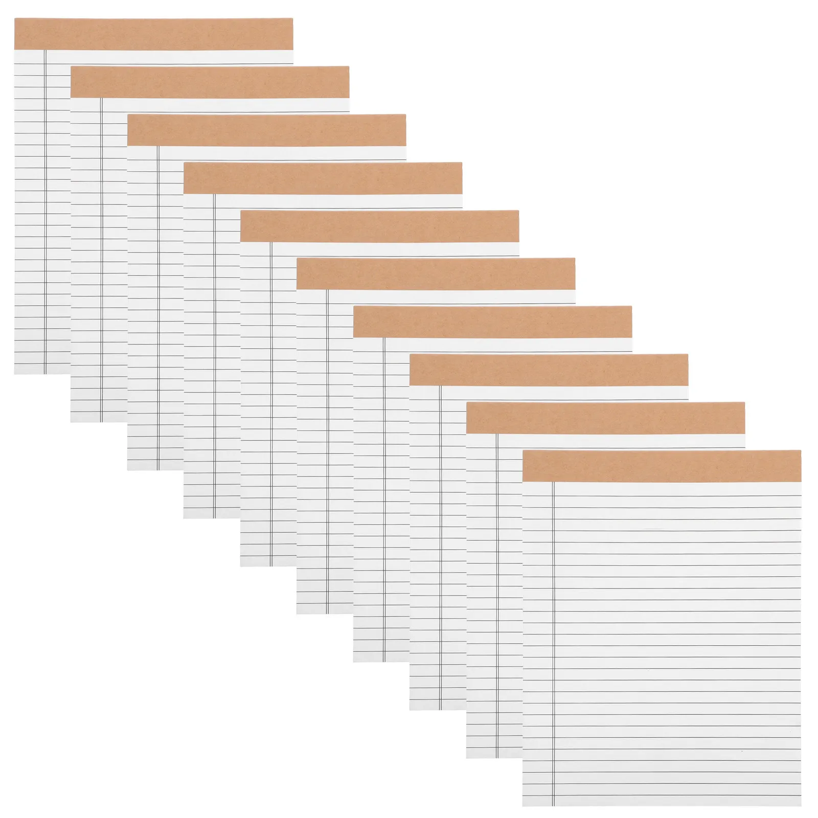 

Набор из 10 блокнотов для записей, отрывные, двусторонние, 203x280 мм, белая бумага, 30 страниц каждый, для дома, школы, офиса, для заметок, в линейку