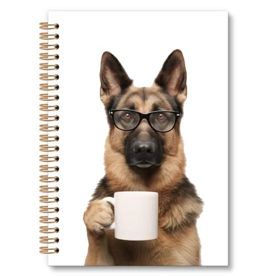 

Gifts Dog Journal, Dog Lover Owner Gift Spiral Notebook, Funny Coffee Notebooks Gifts for Dog Lovers Women Men, Funny School Of