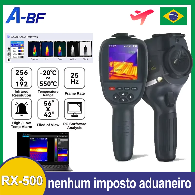 A-BF RX-500 256*192 Thermometer Handheld PCB Circuit Floor Heat Detector Tools Camera
