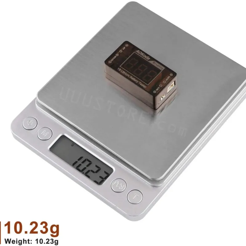 

AOKoda AOK-041 1S LiPo Battery Voltage Checker Tester with Micro JST 1.25 JST-PH 2.0 Micro Losi and JST Connector for Tiny Drone