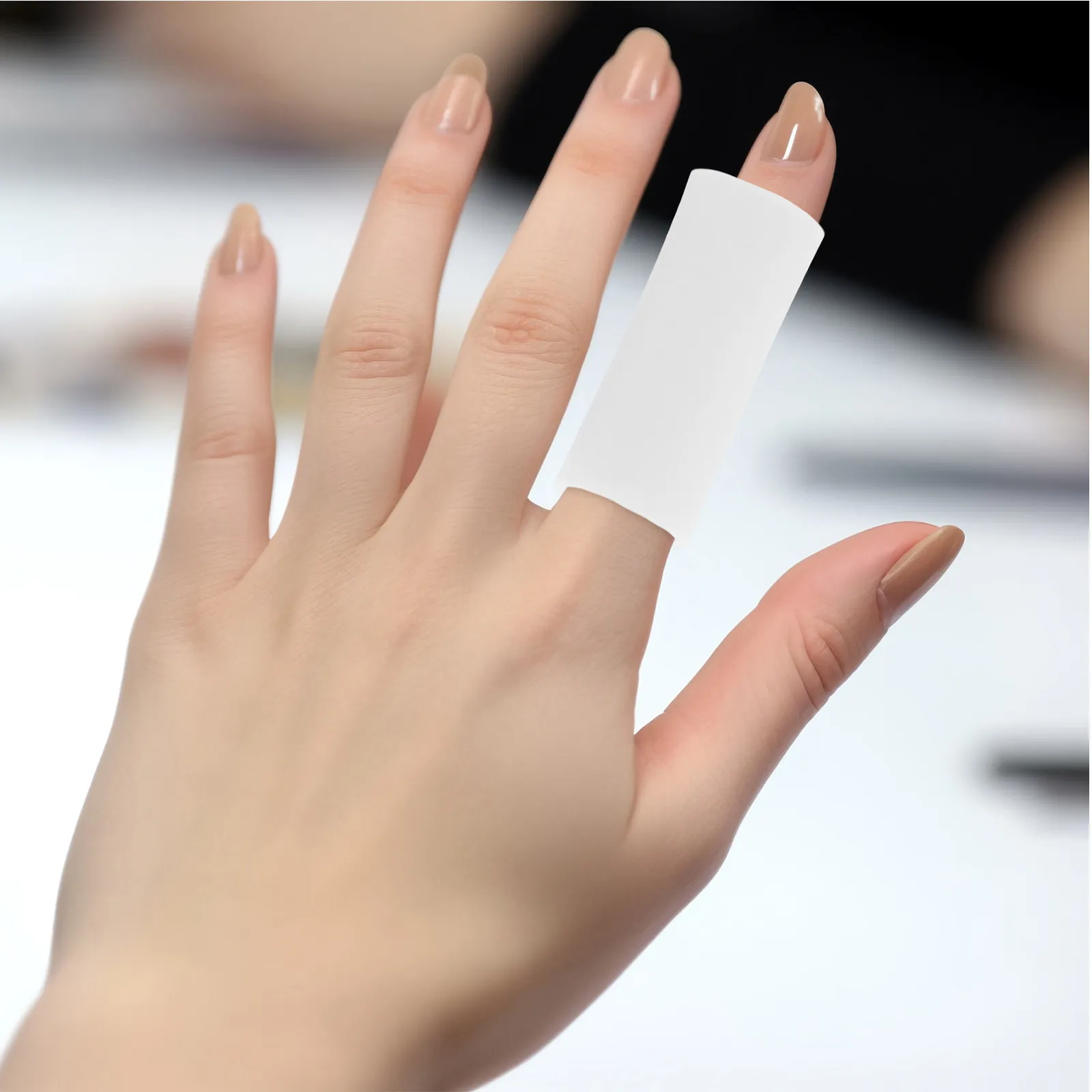 

2Pairs Finger Protectors Silicone Gel Thumb Covers Soft Comfortable Barrier for Typing Sewing Gaming Waterproof Finger Sleeves