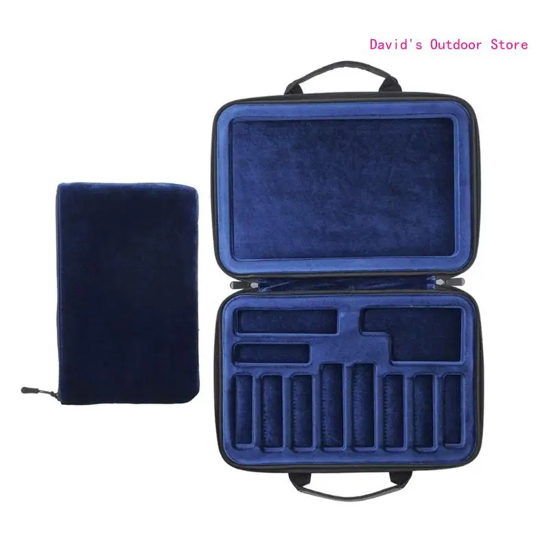 

Mouthpiece Storage Box Saxophone Mouthpiece Case Oxfords Cloth Multi Space Clarinet Mouthpiece Carrying Bag X3UA