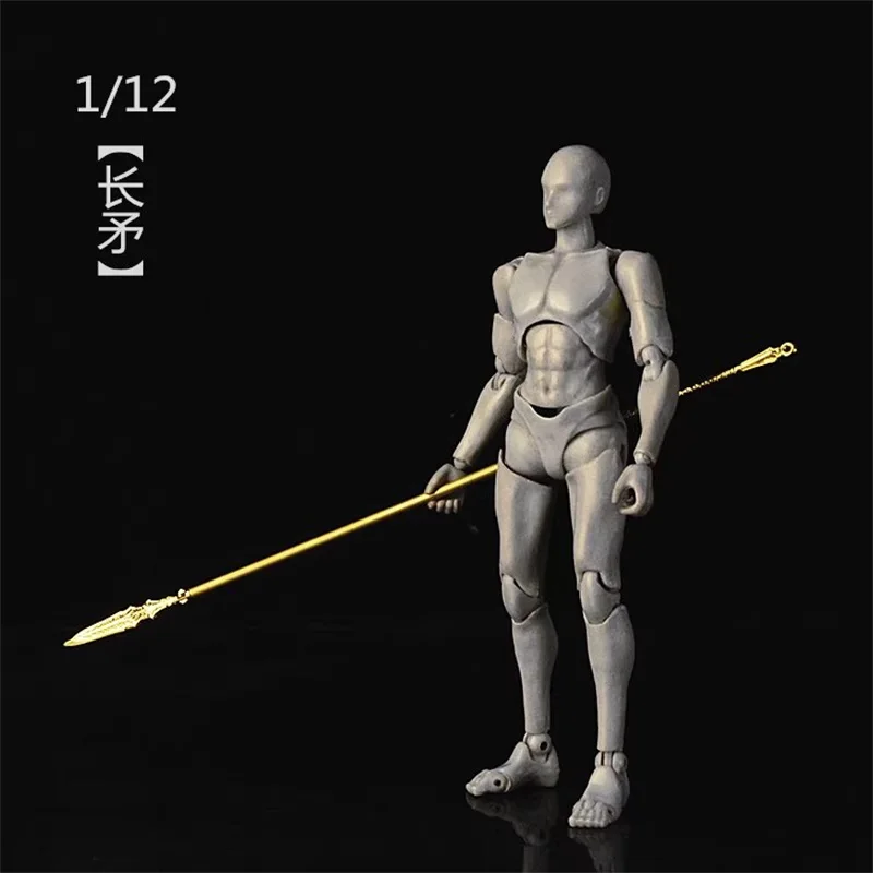 1/12 Soldier Miniature Weapon Long Battle Spear High Quality Model Toy Fit 6'' Action Figures Body In Stock Collectible