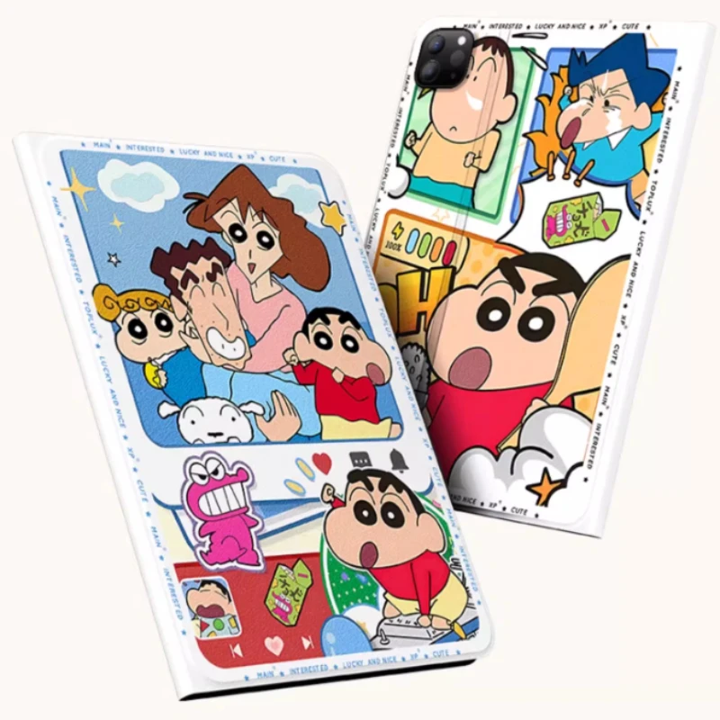

MINISO Crayon Shin-chan для iPad, чехол Funda ipad Mini 6 7 Air3 4 5 A16 10, 11-го поколения, чехол для смарт-планшета Pro4 5 6, защитный чехол