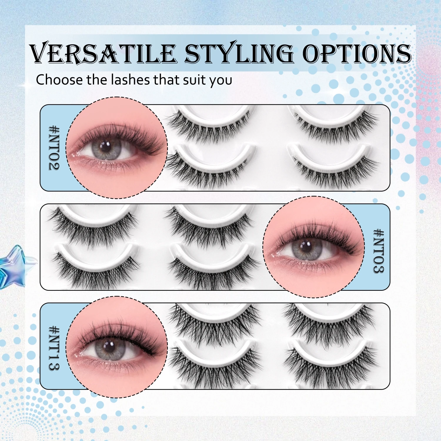 Veltrinay cílios naturais finos cílios de gato 3d falso vison cílios postiços faixa de chicote transparente natural cílios falsos maquiagem