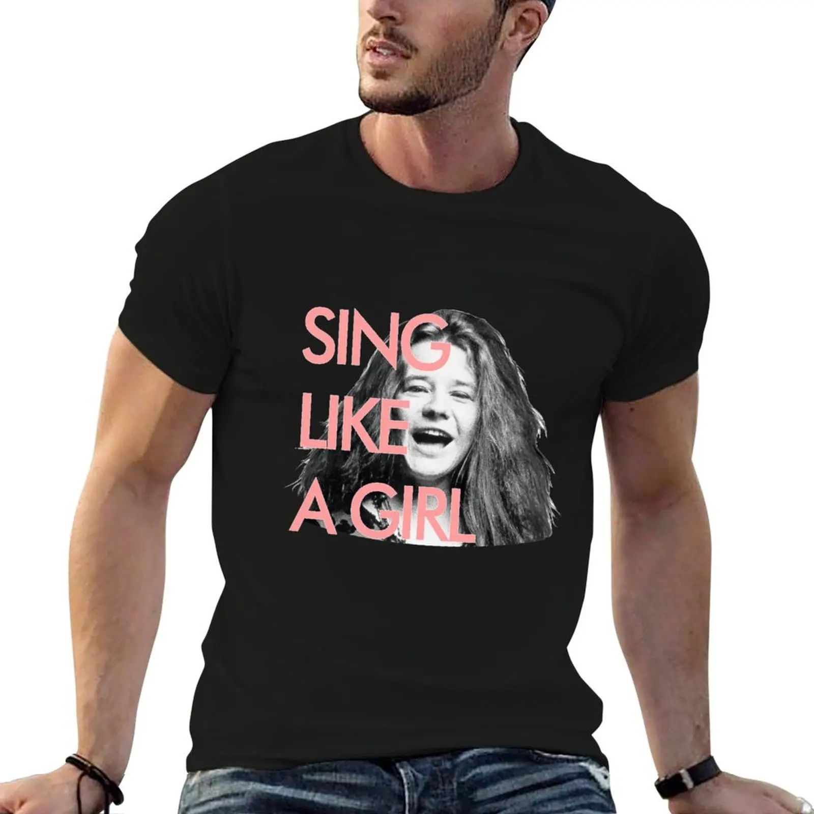 

Футболка Sing Like a Girl, мужские облегающие футболки с принтами, футболка