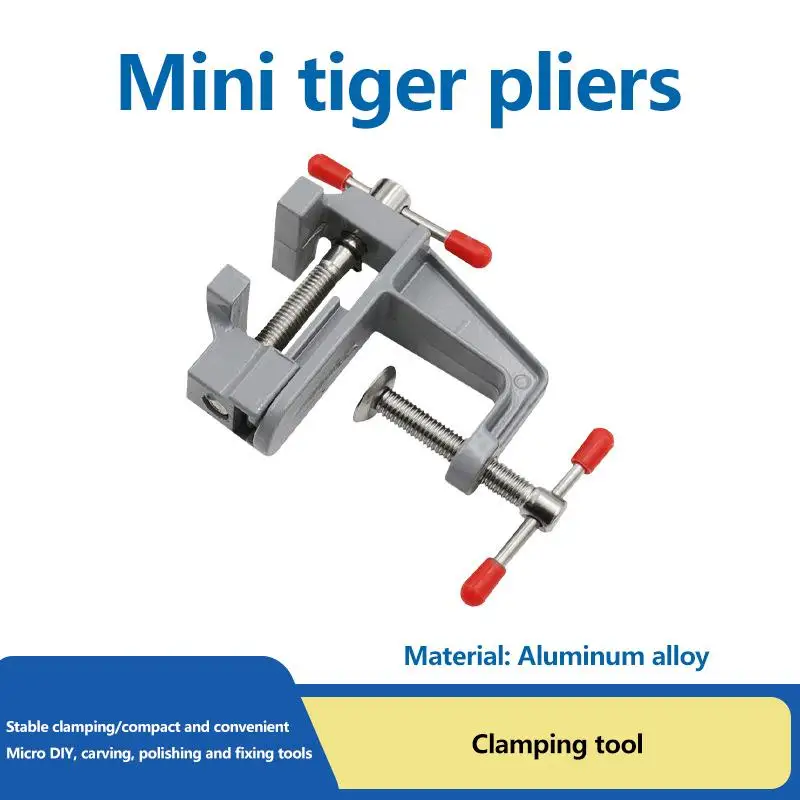 Mini Aluminum Alloy Tiger Pliers Ultra Lightweight Stable Clamping Portable Plier for Home DIY School Craft Projects Student Us