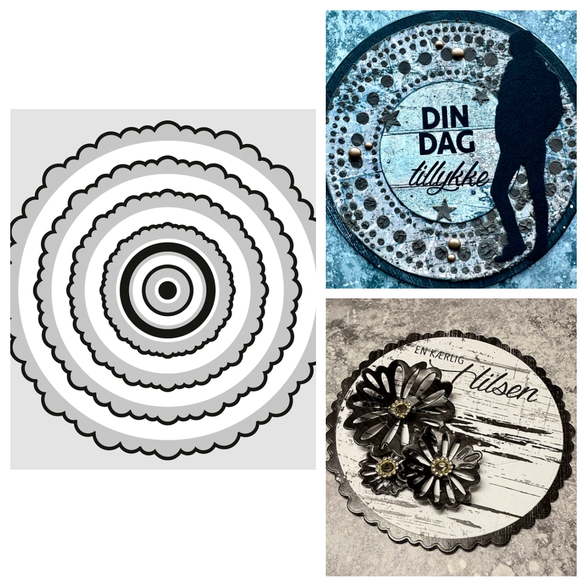 

2026 New Runde Boblerammer Chokoladeæske Store Hulgrene New Embossing Cutting Dies Card Deco Cross Frame Die DIY Scrapbooking