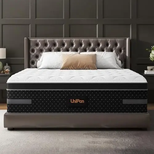 Firm King Mattress, 14 Inch Hybrid Mattresses Hotel Collection with Back & Hip Support, Deep Sleep & Zoned Support